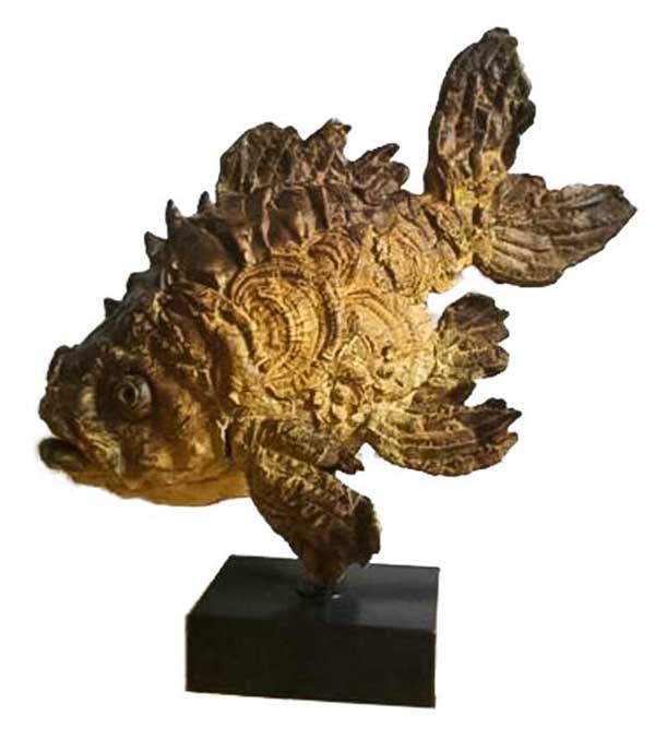 Pieter Vanden Daele Bronze Fisch „Valerius“ in Koblenz